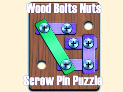 leikur Wood Bolts Nuts Screw Pin Puzzle