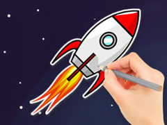 leikur Coloring Book: Flying Rocket