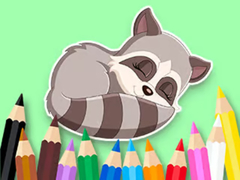 leikur Coloring Book: Baby Raccoon