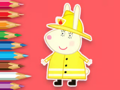 leikur Coloring Book: Rabbit Firefighter