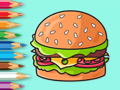 leikur Coloring Book: Delicious Hamburger