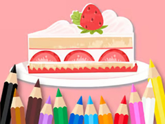 leikur Coloring Book: Strawberry Cake
