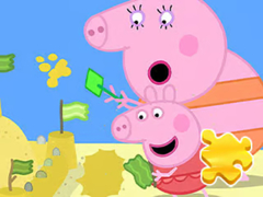 leikur Jigsaw Puzzle: Peppa Pig Making Sand