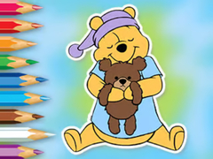 leikur Coloring Book: Winnie With Toy Bear