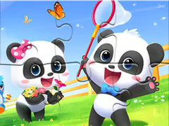 leikur Jigsaw Puzzle: Baby Panda Spring Outing