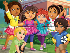 leikur Jigsaw Puzzle: Dora Into City