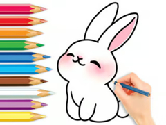 leikur Coloring Book: Cute Rabbit