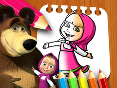 leikur Masha & the Bear Coloring Book