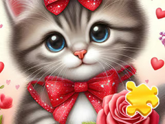 leikur Jigsaw Puzzle: Rose Cat