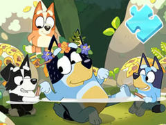 leikur Jigsaw Puzzle: Bluey Pool Spa