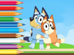 leikur Coloring Book: Bluey And Bingo Holiday