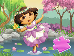 leikur Jigsaw Puzzle: Dora Lake Dance