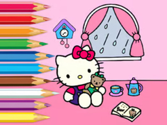 leikur Coloring Book: Hello Kitty Rainy Day