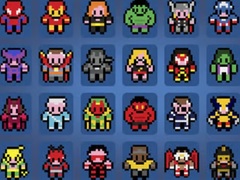 leikur Pictures By Numbers Superheroes