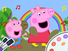 leikur Coloring Book: Peppa Pig Muddy Funny