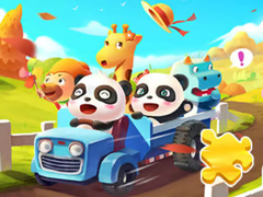 leikur Jigsaw Puzzle: Baby Panda Autumn