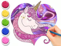 leikur Coloring Book: Glowing Unicorn