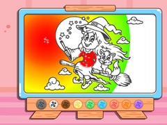 leikur Coloring Book: Halloween Little Witch