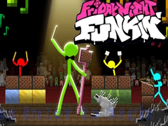 leikur FNF Rush E : Animation vs. Minecraft