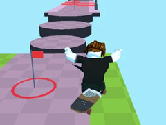 leikur Obby: Skateboard Race