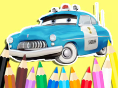 leikur Coloring Book: Cars Sheriff