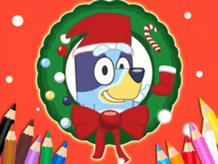 leikur Coloring Book: Bluey Santa Claus