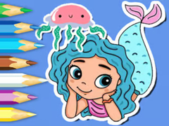 leikur Coloring Book: Jellyfish Mermaid