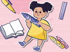 leikur Kids Quiz: Stationery Story
