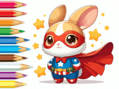 leikur Coloring Book: Super Rabbit