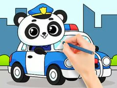 leikur Coloring Book: Police Panda