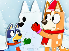 leikur Jigsaw Puzzle: Bluey Christmas Snowman