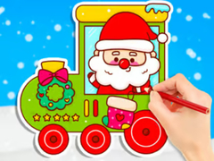 leikur Coloring Book: Christmas Train