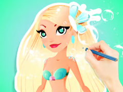 leikur Coloring Book: Aqua Mermaid