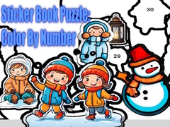 leikur Sticker Book Puzzle: Color By Number