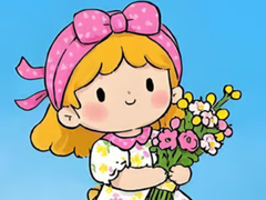 leikur Jigsaw Puzzle: Little Flower Girl
