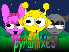 leikur Sprunki Pyramixed: Night Edition