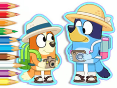 leikur Coloring Book: Bluey Camping