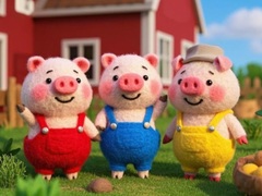 leikur Find The Differences: The 3 Little Pigs