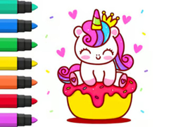 leikur Coloring Book: Unicorn Cupcake