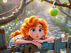 leikur Find The Differences: Green Apple