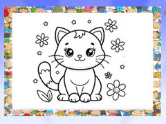 leikur Beautiful Cats Coloring Book
