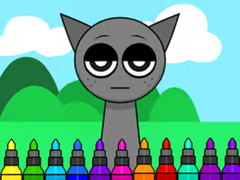 leikur Coloring Book: Sprunki Incredibox Gray