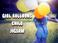 leikur Girl Balloons Child Jigsaw