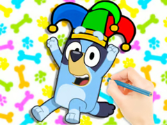 leikur Coloring Book: Clown Bluey