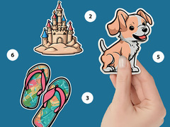 leikur Sticker Book Puzzle Color By Number