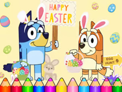 leikur Coloring Book: Bluey Happy Easter
