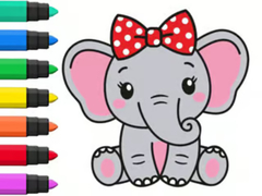 leikur Coloring Book: Elephant