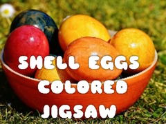 leikur Shell Eggs Colored Jigsaw