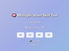 leikur Multiplication Skill Test
