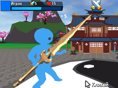leikur Obby Stickman  On Swords